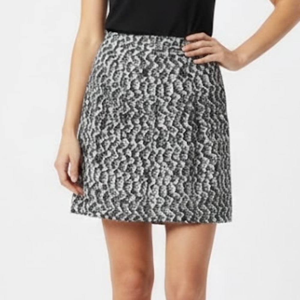 Banana Republic Pleated Pencil Skirt Pockets Python Snake Print Size 4